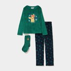 Ensemble pyjama 3 pièces coffret cadeau vert garçon - La Halle Ensemble pyjama 3 pièces coffret cadeau vert garçon à 27,99 € dans le catalogue La Halle