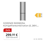 Kühlgefrierkombination RK518E2S4 von GORENJE im aktuellen MediaMarkt Saturn Prospekt für 299,00 €