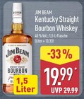 Kentucky Straight Bourbon Whiskey Angebote von Jim Beam bei ALDI Nord Hamburg für 19,99 €