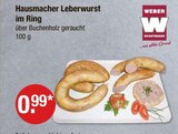 Hausmacher Leberwurst im Ring von WEBER WURSTWAREN im aktuellen V-Markt Prospekt für 0,99 €