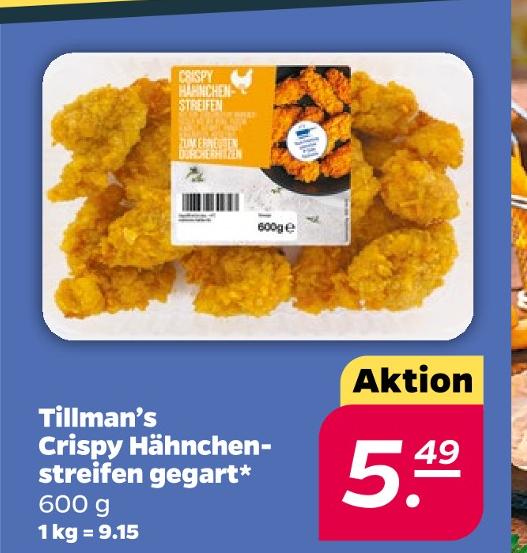 Crispy Hähnchenstreifen gegart