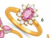 Promo bague saphir et diamants 0,36 ct, taille 54, or jaune 4,07 g à 1 407,00 € dans le catalogue E.Leclerc à Bollwiller