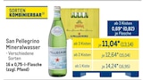 Mineralwasser von San Pellegrino im aktuellen METRO Prospekt für 13,14 €