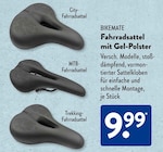 Fahrradsattel mit Gel-Polster Angebote von BIKEMATE bei ALDI SÜD Passau für 9,99 €