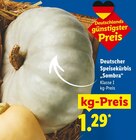 Deutscher Speisekürbis "Sombra" im Angebot bei Lidl in Bietigheim-Bissingen Deutscher Speisekürbis "Sombra" Angebote bei Lidl Bietigheim-Bissingen für 1,29 €