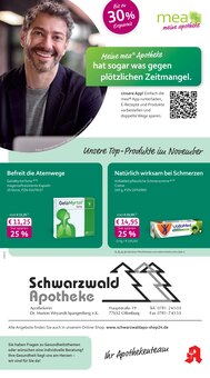 mea - meine apotheke Prospekt der Woche "Unsere November-Angebote" Seite 1, 01.11.2025 bis 30.11.2025 für Offenburg Aktueller mea - meine apotheke Prospekt "Unsere November-Angebote" Seite 1 von 4 Seiten für Offenburg