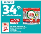 TABLETTES LAVE-VAISSELLE CITRON PLATINUM PLUS - FAIRY en promo chez Auchan Supermarché Pontoise à 5,88 €