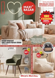 Prix et réduction Meuble dans le prospectus Maxi Bazar en cours Offre Meuble dans le catalogue Maxi Bazar du moment à la page 1