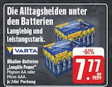 Alkaline-Batterien Longlife Power Mignon AA im Angebot bei EDEKA in Erlangen Alkaline-Batterien Longlife Power Mignon AA Angebote von Varta bei EDEKA Erlangen für 7,77 €