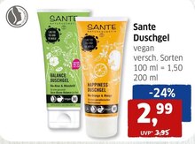 Duschgel von Sante bei BUDNI Duschgel von Sante für 2,99 € bei BUDNI im Prospekt "BUDNI - Dein Drogeriemarkt"