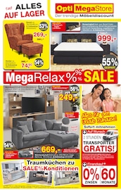 Aktueller Opti-Megastore Möbel & Einrichtung Prospekt in Bruchhausen-Vilsen und Umgebung, "Mega Relax Sale" mit 12 Seiten, 23.10.2025 - 15.11.2025