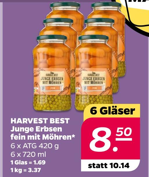 Junge Erbsen fein mit Möhren