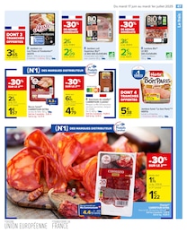 Prix et réduction Jambon Cru dans le prospectus Carrefour en cours Offre Jambon Cru dans le catalogue Carrefour du moment à la page 49