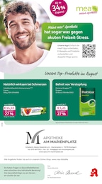 mea - meine apotheke Prospekt für Stuttgart mit 4 Seiten mea - meine apotheke Prospekt für Stuttgart: "Unsere August-Angebote", 4 Seiten, 01.08.2026 - 31.08.2026