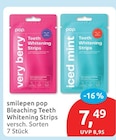 Bleaching Teeth Whitening Strips von pop. für 7,49 € bei budni im Angebot Bleaching Teeth Whitening Strips von pop. im aktuellen budni Prospekt