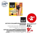 Lot de 2 collants Elastivoile Affinant - Well dans le catalogue Super U