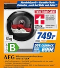 Wärmepumpentrockner TR8T870EX im Angebot bei expert TeVi in Erlangen Wärmepumpentrockner TR8T870EX Angebote von AEG bei expert TeVi Erlangen für 699,00 €