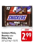Snickers Minis Angebote von Snickers bei E center Reutlingen für 2,99 €