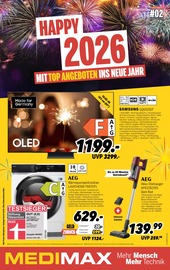 Aktueller MEDIMAX Prospekt mit Smartphone, "HAPPY 2026", Seite 1