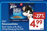 Katzennassfutter im Angebot bei ALDI SÜD in Bottrop Katzennassfutter Angebote von Felix bei ALDI SÜD Bottrop für 4,99 €