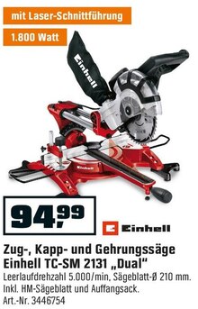 Zug-, Kapp- und Gehrungssäge TC-SM 2131 „Dual“ bei OBI in Königswinter Zug-, Kapp- und Gehrungssäge TC-SM 2131 „Dual“ im Angebot bei OBI Königswinter für 94,99 €
