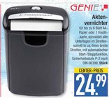 Aktenvernichter Angebote von GENIE bei EDEKA Augsburg für 24,99 €