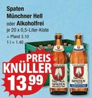 Münchner Hell im Angebot bei V-Markt in Kempten Münchner Hell Angebote von Spaten bei V-Markt Kempten für 13,99 €