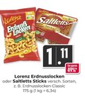 Erdnusslocken oder Saltletts Sticks bei Hieber im Prospekt "" für 1,11 €