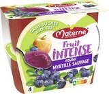 Compote Sans sucres ajoutés Fruit Intense Pomme Myrtille sauvage - MATERNE à 1,30 € dans le catalogue Géant Casino