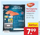 Norwegische Lachsfilets im Netto Marken-Discount Prospekt Norwegische Lachsfilets von Sea Gold im aktuellen Netto Marken-Discount Prospekt für 7,99 €
