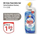 Total Aktiv Gel im Angebot bei GLOBUS in Frechen Total Aktiv Gel Angebote von WC Ente bei GLOBUS Frechen für 1,89 €