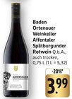 Affentaler Spätburgunder Rotwein bei E center im Büttelborn Prospekt für 3,99 €