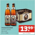 versch. Sorten Angebote von Franziskaner bei Getränke Oase Lünen für 13,99 €