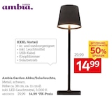 Akku/Solarleuchte von Ambia Garden für 14,99 € bei XXXLutz Möbelhäuser im Angebot Akku/Solarleuchte von Ambia Garden im aktuellen XXXLutz Möbelhäuser Prospekt