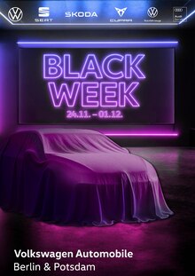 Aktueller Volkswagen Prospekt "BLACK WEEK" Seite 1 von 1 Seite für Insel Hiddensee