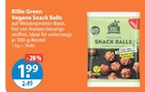 Vegane Snack Balls im V-Markt Prospekt Vegane Snack Balls von Billie Green im aktuellen V-Markt Prospekt für 1,99 €
