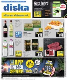 diska Prospekt der aktuellen Woche, gültig von 04.12.2023 bis 09.12.2023 Aktueller diska Prospekt "Alles günstig. Alles da. Alles an Deinem Ort." mit 12 Seiten