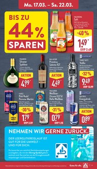Spirituosen Angebot im aktuellen ALDI Nord Prospekt auf Seite 9