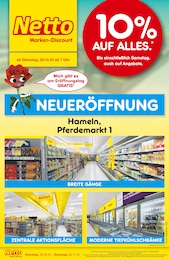 Netto Marken-Discount Prospekt für Hameln: "Neueröffnung - 10% AUF ALLES.", 8 Seiten, 29.10.2024 - 02.11.2024