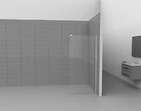 Paroi de douche à l'italienne verre transparent - 90x190cm en promo chez Brico Cash Herblay à 132,90 €