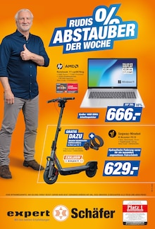 expert Schäfer Prospekt RUDIS 0% ABSTAUBER DER WOCHE mit 1 Seite