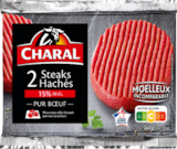 2 STEAKS HACHÉS PUR BŒUF CHARAL - CHARAL en promo chez Auchan Supermarché 2 STEAKS HACHÉS PUR BŒUF CHARAL - CHARAL dans le catalogue Auchan Supermarché