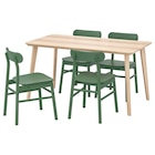 Tisch und 4 Stühle Eschenfurnier/grün von LISABO / RÖNNINGE im aktuellen IKEA Prospekt für 548,96 €