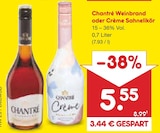 Weinbrand oder Sahnelikör im Angebot bei Netto Marken-Discount in Fellbach Weinbrand oder Sahnelikör Angebote von Chantré bei Netto Marken-Discount Fellbach für 5,55 €