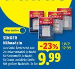 Nähnadeln im Angebot bei Lidl in Rottenburg Nähnadeln Angebote von Singer bei Lidl Rottenburg für 9,99 €
