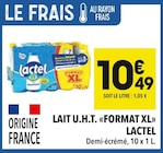 Lait U.H.T. "Format XL" - Lactel en promo chez Supeco Saint-Denis à 10,49 €