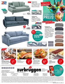 Sofa im Zurbrüggen Prospekt "Deutschlands schärfster Preis!" mit 34 Seiten (Essen)