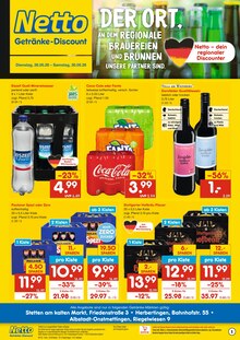 Coca Cola im aktuellen Netto Marken-Discount Prospekt (Albstadt) Coca Cola im Netto Marken-Discount Prospekt "DER ORT, AN DEM DU IMMER AUSGEZEICHNETE PREISE FINDEST." mit 2 Seiten (Albstadt)