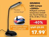 LED-Lampe im Angebot bei Kaufland in Halle LED-Lampe Angebote von Grundig bei Kaufland Halle für 17,99 €
