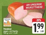 EDEKA Bad Berneck - Putenbrust gegart, mit Paprika Angebot im Prospekt Putenbrust gegart, mit Paprika bei EDEKA im Bad Berneck Prospekt für 1,99 €